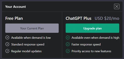 chat GPT plus pricing