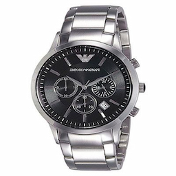 Emporio Armani Timeless AR2434 Silver Black Analog Mens watch