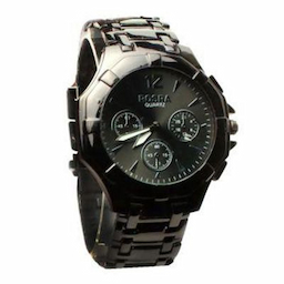 Rosra Round Dial Black Metal Strap Mens Watch