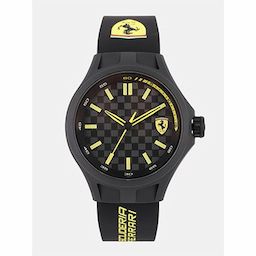 Scuderia Ferrari Men Black Pitcrew Analogue Watch 0830286