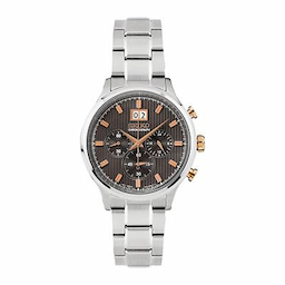 Seiko Men Charcoal Grey Chronograph Dial Watch SPC151P1