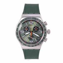 Swatch Unisex Olive Green Analogue Watch YVS462