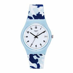 Swatch Unisex Blue Swiss Made Analogue Watch GS402