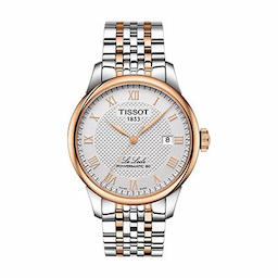 Tissot Men Silver-Toned Le Locle Powermatic 80 Swiss Automatic Analogue Watch T0064072203300