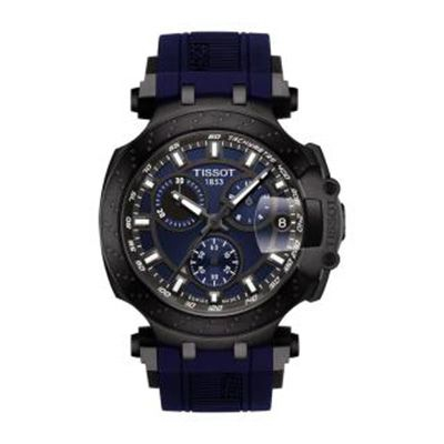 Tissot Men Navy Blue T-Race Swiss Chronograph Analogue Watch T1154173704100