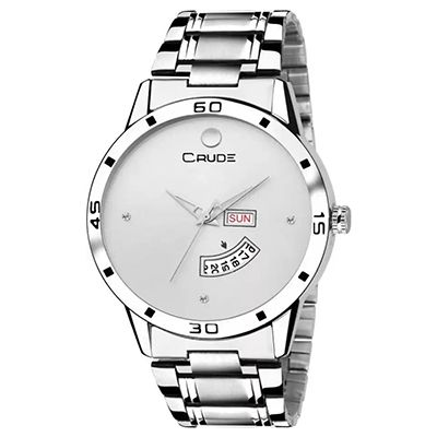 Silver Stainless Steel Analog Watch