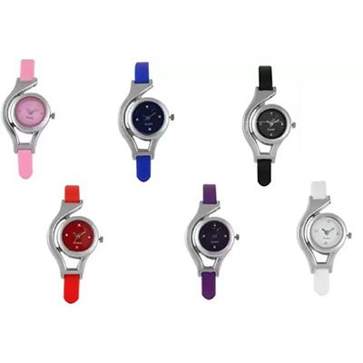 Glory round multicolor fancy beautiful set of 6 watch for girls Watch - For Girls