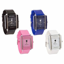 Spinoza Glory multicolors square shape proffessional and beautiful women combo X70 Watch - For Girls