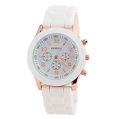 white geneva Watch - For Girls