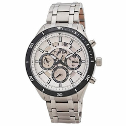 Timex Men White Skeleton Chronograph Watch TWEG15215