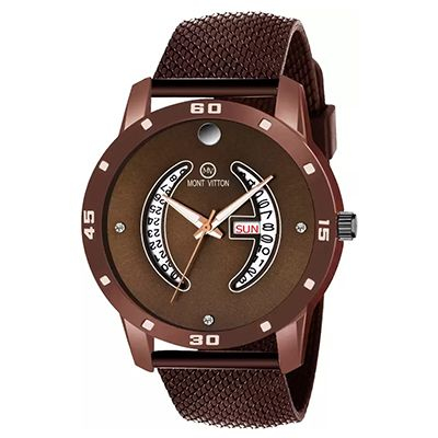 Men Brown Analogue Watch MV11048