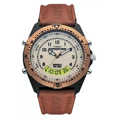 Timex Men Brown Analogue and Digital Watch MF13