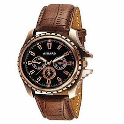 Idivas 104Round Dial CPR-98 Brown Leather Strap Quartz Watch For Men