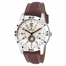 Swisstyle analogue watches for mens SS-GR117-WHT-BRW