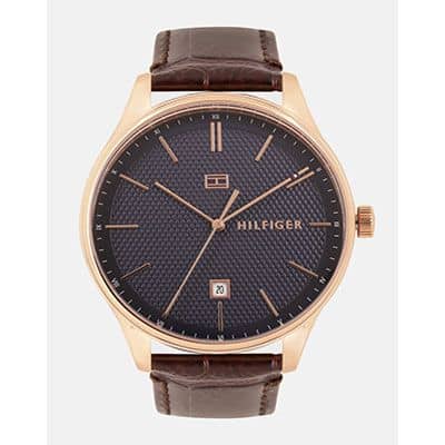 Tommy Hilfiger Men Navy Blue Textured Analogue Watch TH1791493W