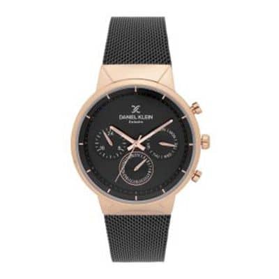 Daniel Klein Exclusive Men Black Multi-Function Watch DK11750-3