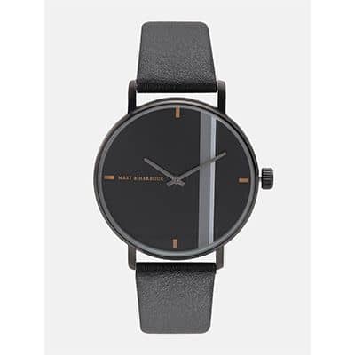 Mast & Harbour Unisex Black Analogue Watch MFB-PN-LW5489M-1