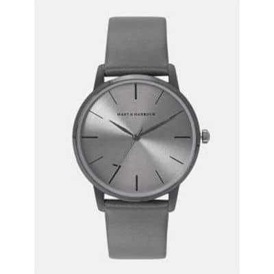 Mast & Harbour Unisex Gunmetal-Toned Analogue Watch MFB-PN-LB-7008