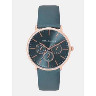 Mast & Harbour Unisex Teal Green Analogue Watch MFB-PN-SNT-F17