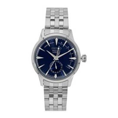 Seiko Men Blue & Silver-Toned Analogue Watch