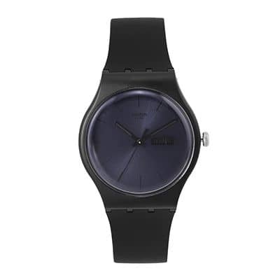 Swatch Unisex Navy Blue Swiss Made Analogue Watch SUOB702