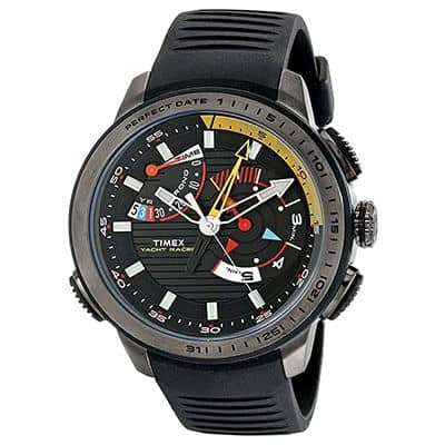 Timex Intelligent Quartz Men Black Dial Yacht Racer Watch TW2P44300