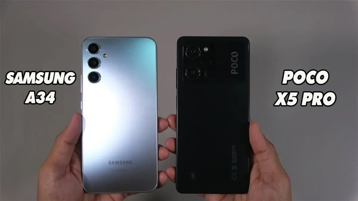 "Battle of the Mid-Range 5G Phones: Samsung Galaxy A34 5G vs POCO X5 Pro 5G"