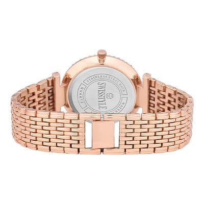 Crystal studded LR075 Rose Gold Watch - For Women