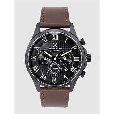 Exclusive Men Black Chronograph Watch DK12220-4