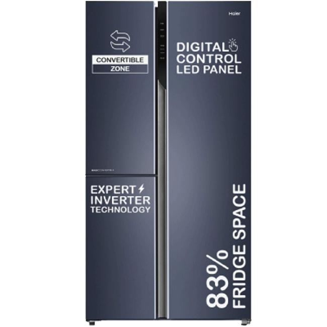 Haier HRT-683GK 598 Litres, Expert Inverter, Side By Side Refrigerator