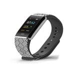 GO - Zig Silver (extra Black Strap) Fitness Wearable Band