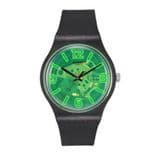 Unisex Green Swiss Made Skeleton Analogue Watch SUOB166