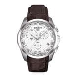 Men Silver-Toned Couturier GMT Swiss Chronograph Tachymeter Watch T0354391603100