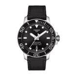 Men Black Seastar 1000 Powermatic 80 Analogue Watch T1204071705100