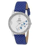 FFL-056 blue silver dial Watch - For Girls