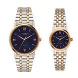 Set of 2 His & Her Navy Blue Analogue Watches TW00PR234