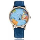 WORLD MAP black direction with mini world Watch - For Men