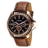 104Round Dial CPR-98 Brown Leather Strap Quartz Watch For Men