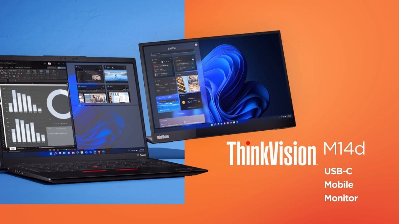 Newly Launched: Lenovo ThinkVision M14d Portable Monitor Newly Launched: Lenovo ThinkVision M14d Portable Monitor