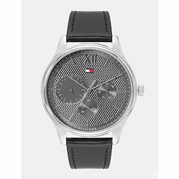 Tommy Hilfiger Men Charcoal Grey Textured Analogue Watch TH1791417 Tommy Hilfiger Men Charcoal Grey Textured Analogue Watch TH1791417