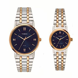 Timex Set of 2 His & Her Navy Blue Analogue Watches TW00PR234 Timex Set of 2 His & Her Navy Blue Analogue Watches TW00PR234