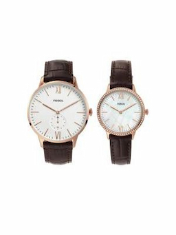 Fossil The Andy And Addison His & Her White Analogue Watch FS5564SET Fossil The Andy And Addison His & Her White Analogue Watch FS5564SET