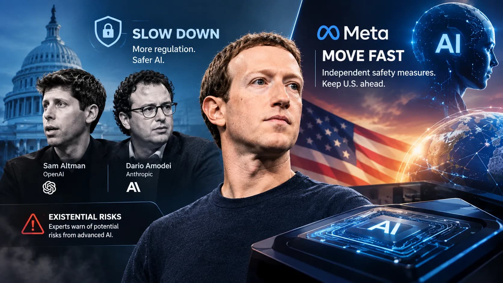 Zuckerberg Rejects AI Slowdown Calls: “Labs Must Act Independently” Zuckerberg Rejects AI Slowdown Calls: “Labs Must Act Independently”
