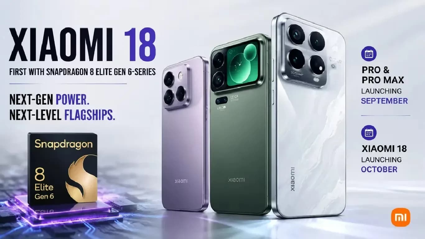 Xiaomi 18 Pro Expected to Feature Snapdragon 8 Elite Gen 6 Pro and 200MP Cameras Xiaomi 18 Pro Expected to Feature Snapdragon 8 Elite Gen 6 Pro and 200MP Cameras