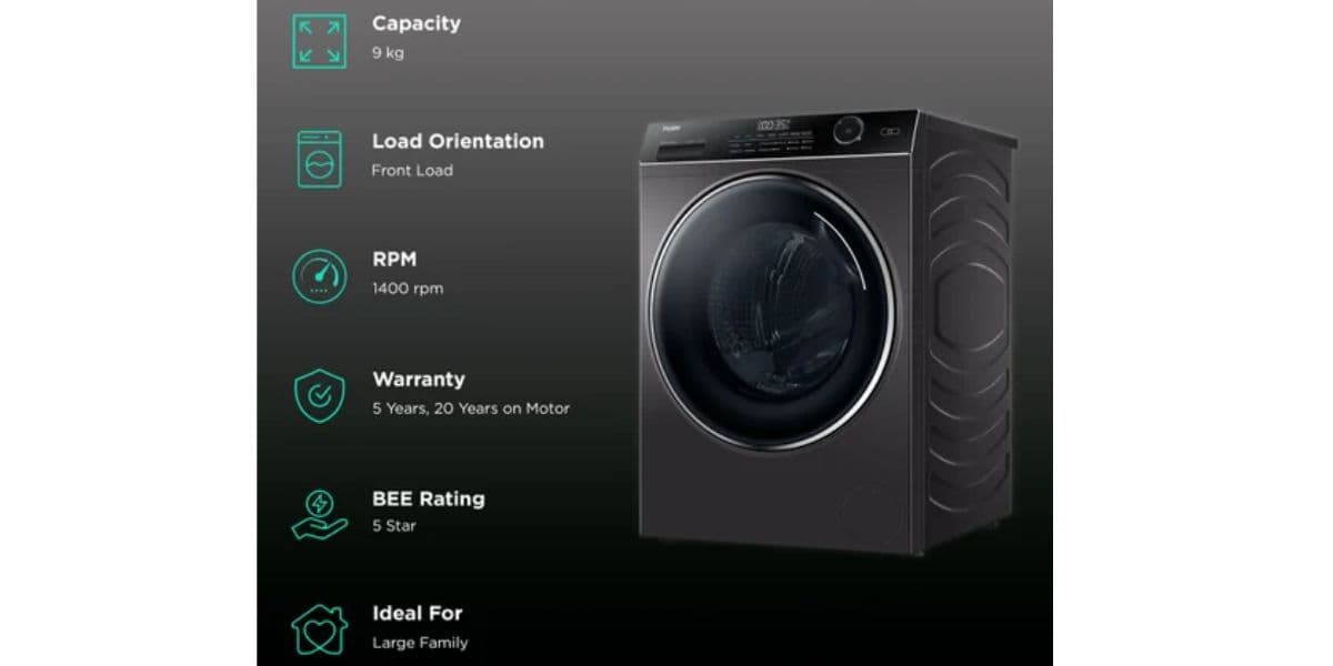 Haier 9kg Bliss: Fully Automatic Front Load Washing Machine! Haier 9kg Bliss: Fully Automatic Front Load Washing Machine!